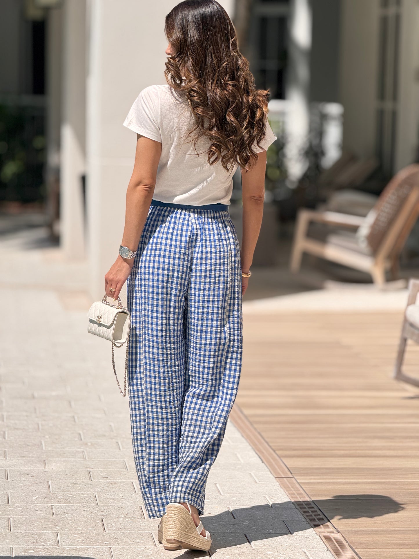 Blueberry Gingham Set