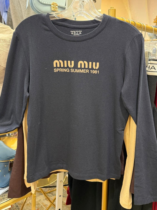 Miu Navy Top