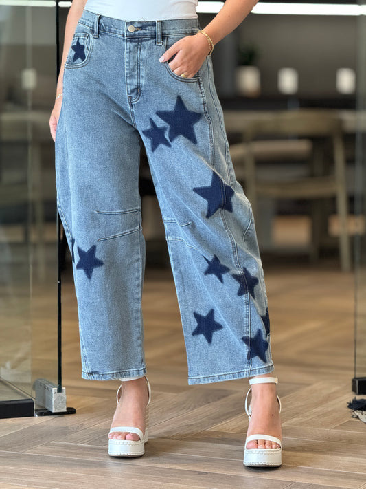 Stars Denim Barrel Jeans