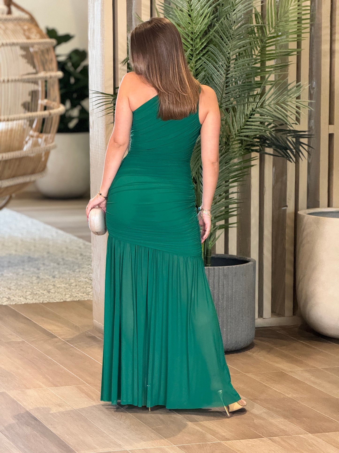 Lirio Green Mesh Dress