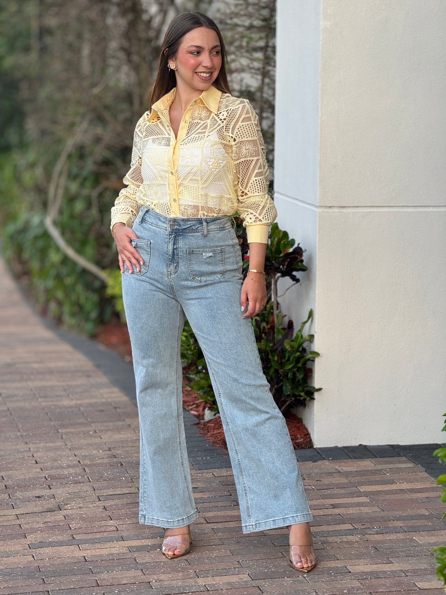 Gaia Bow Denim Jeans