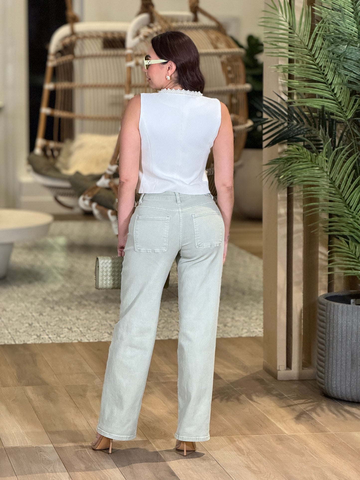 Risen Baggy Green Jeans