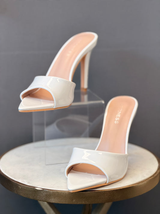 Chelli White Heel Sandals