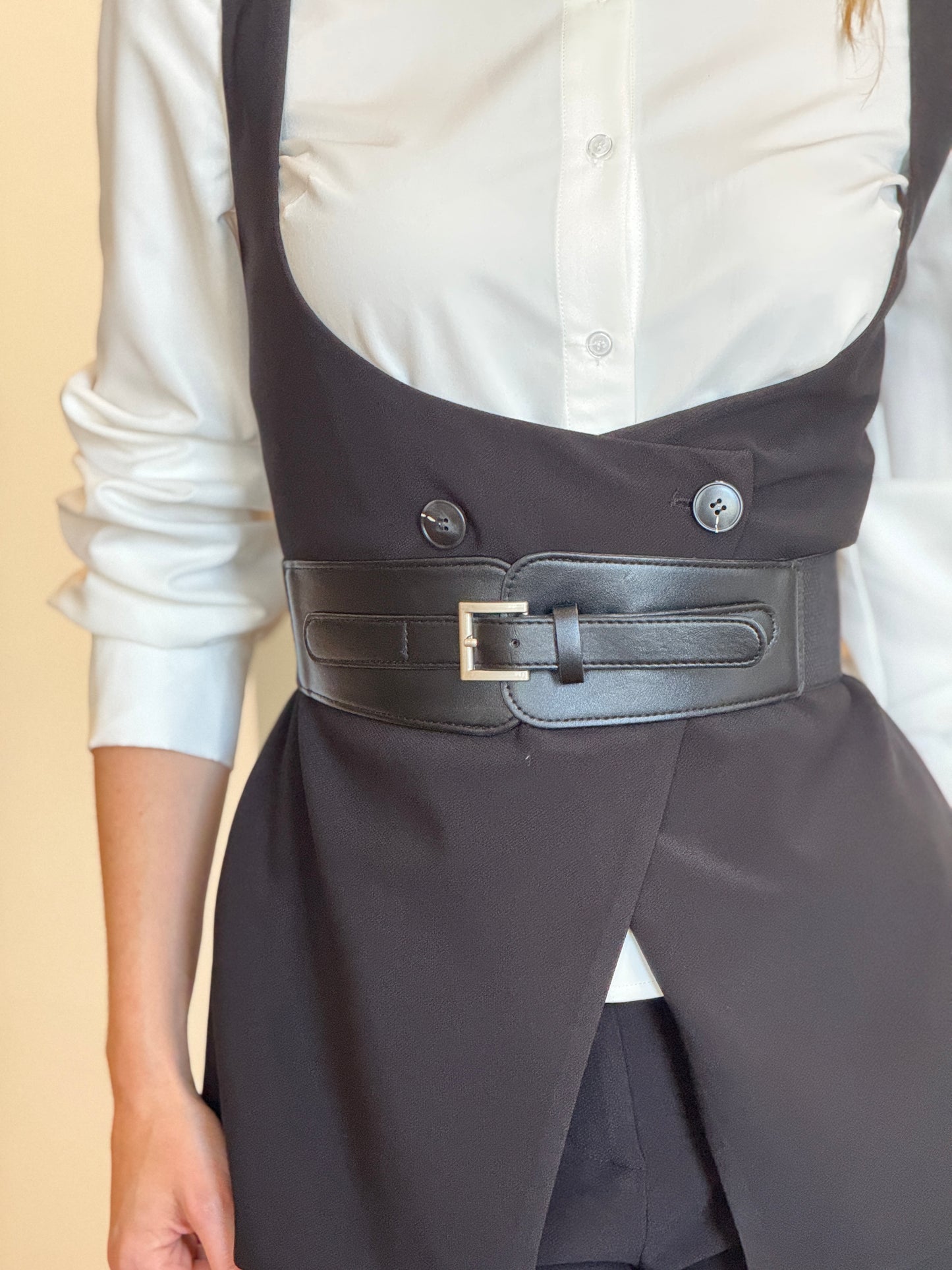 Mulla Black Vest+Belt Set