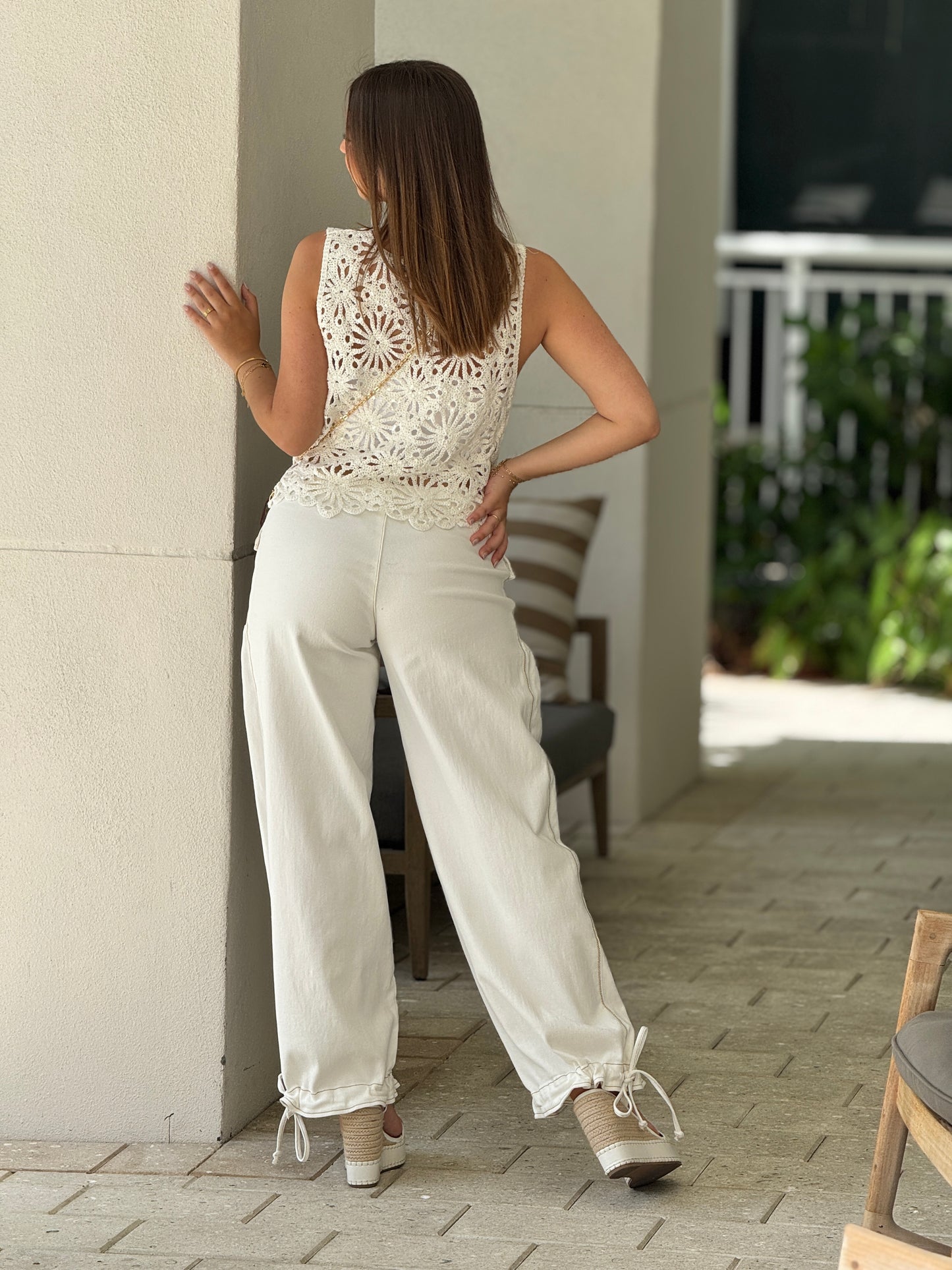 Missy White Wide Pants
