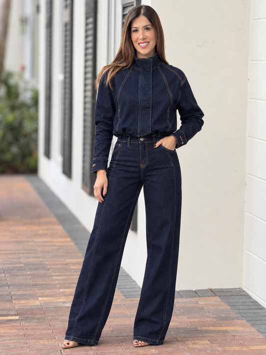 Tennie Dark Denim Bubble & Barrel Set
