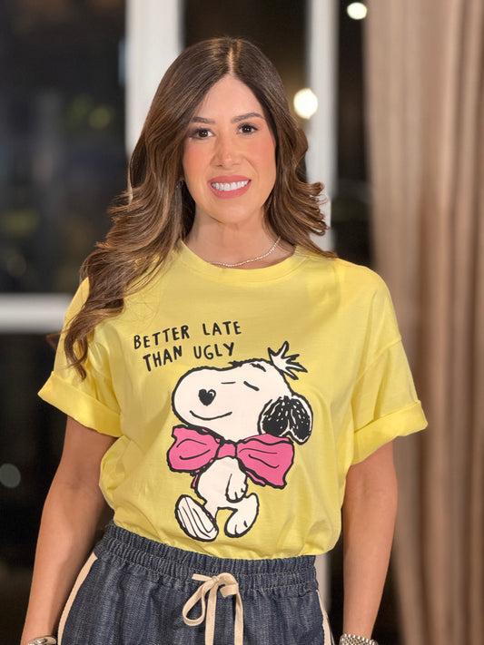 Cartoon Bow Yellow T-Shirt