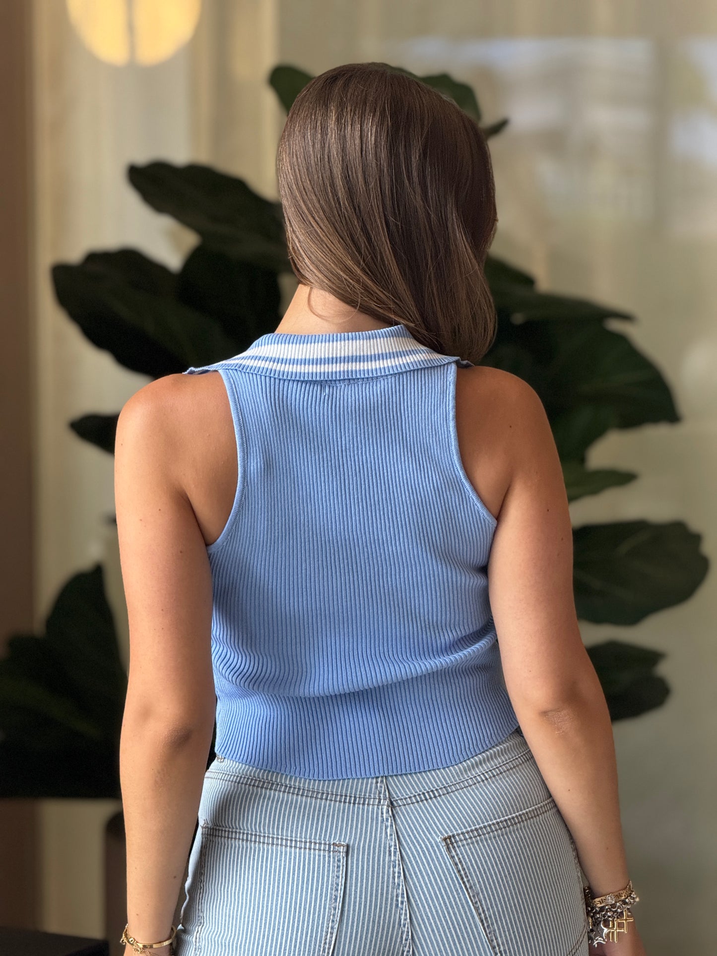 Love Blue Knitted Top