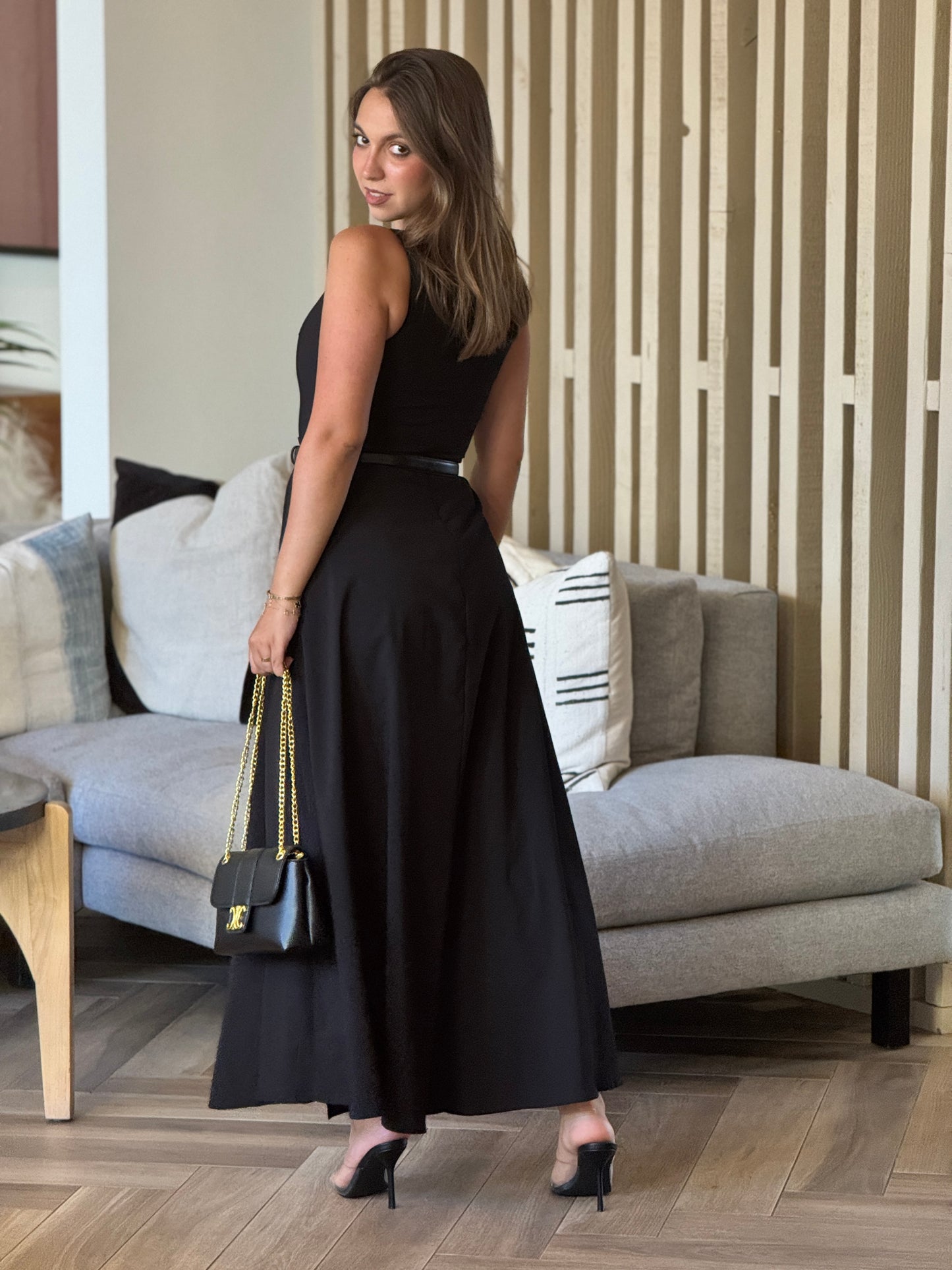 Haley Black Print Jumpsuit