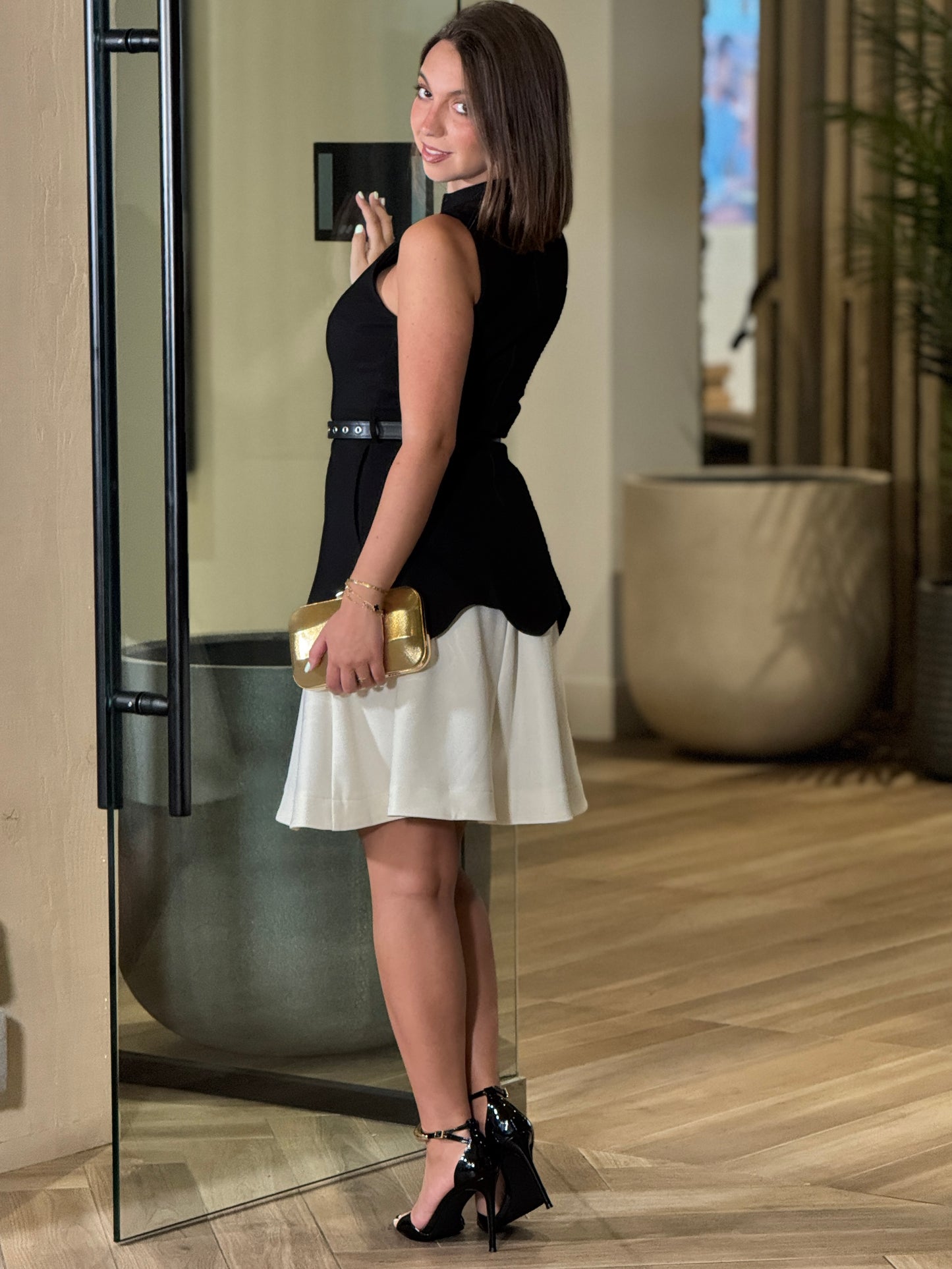 Mulla Black/Yvory Skirt Set