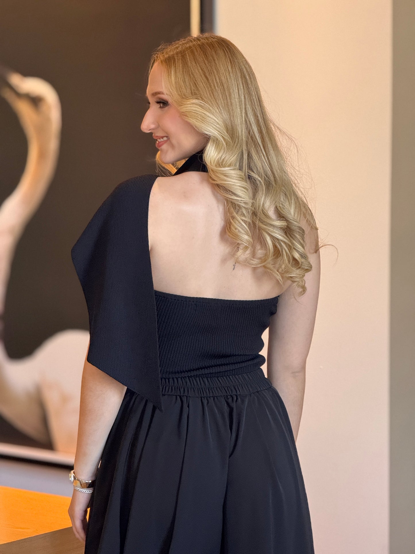 Romina Black/Silver Knitted Top