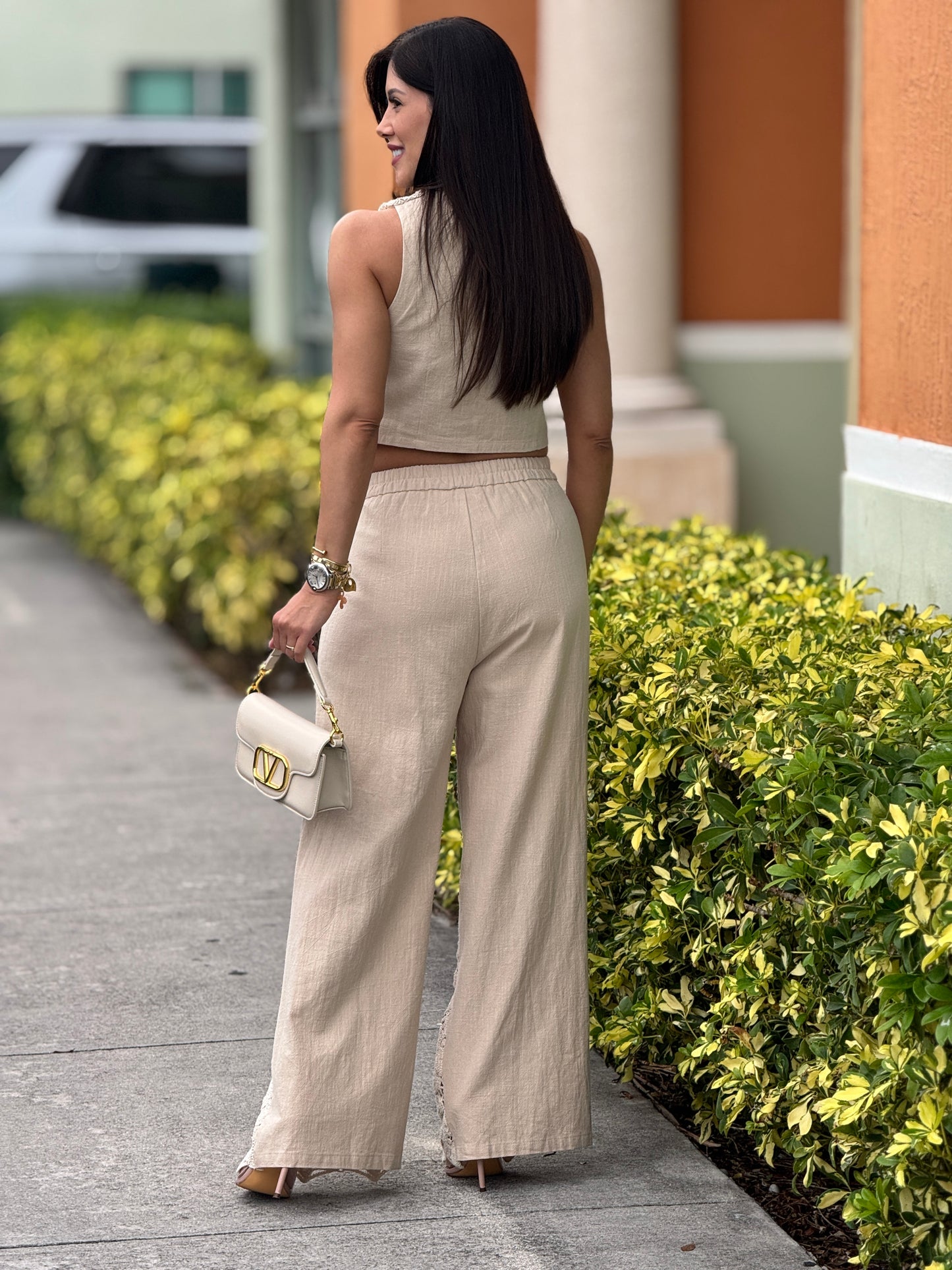 Marjorie Sequin Torchon Short Vest Set