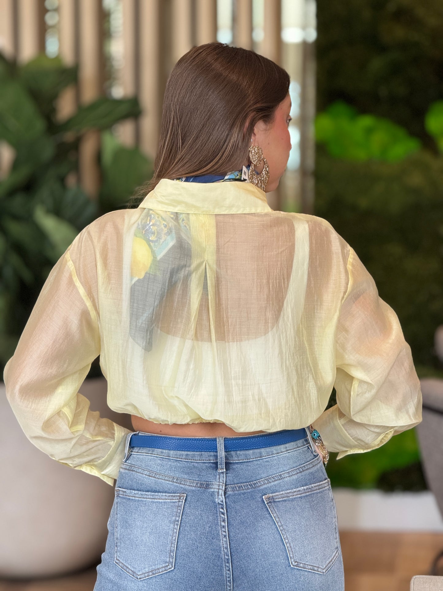 Dreamy Yellow Sheer Blouse