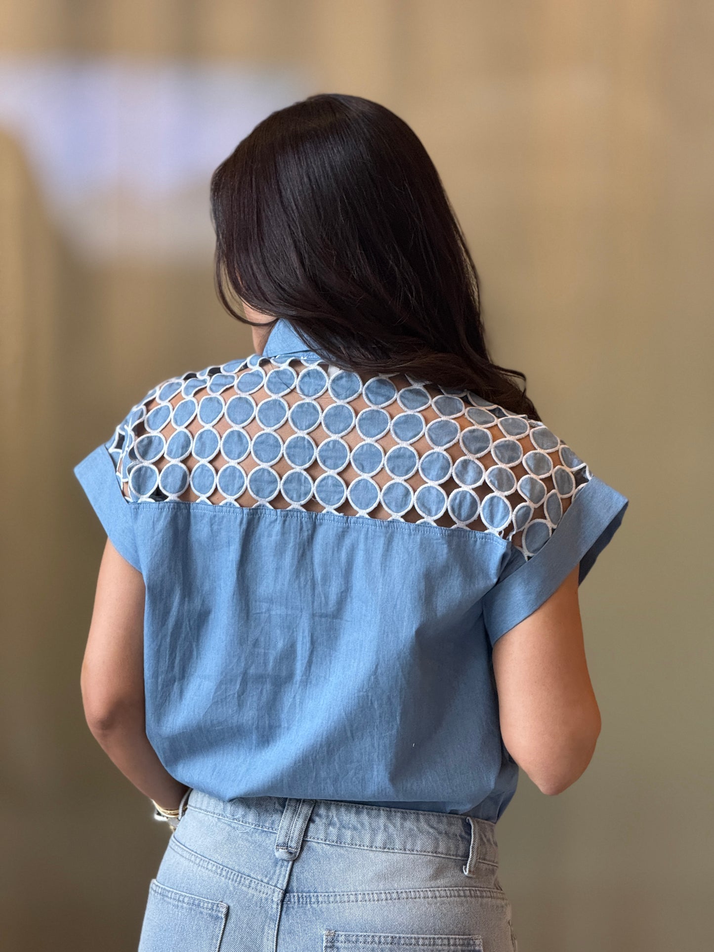 Pastel Blue Circles Shirt