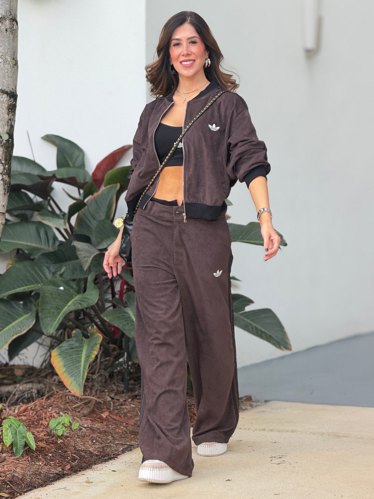 Adi Brown Corduroy Sport Set