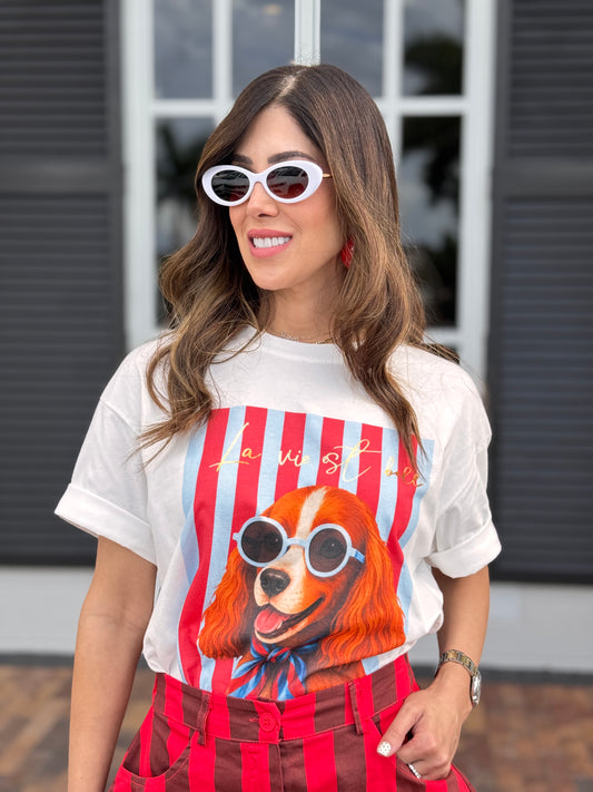 Italy Dog Red Lines T-Shirt
