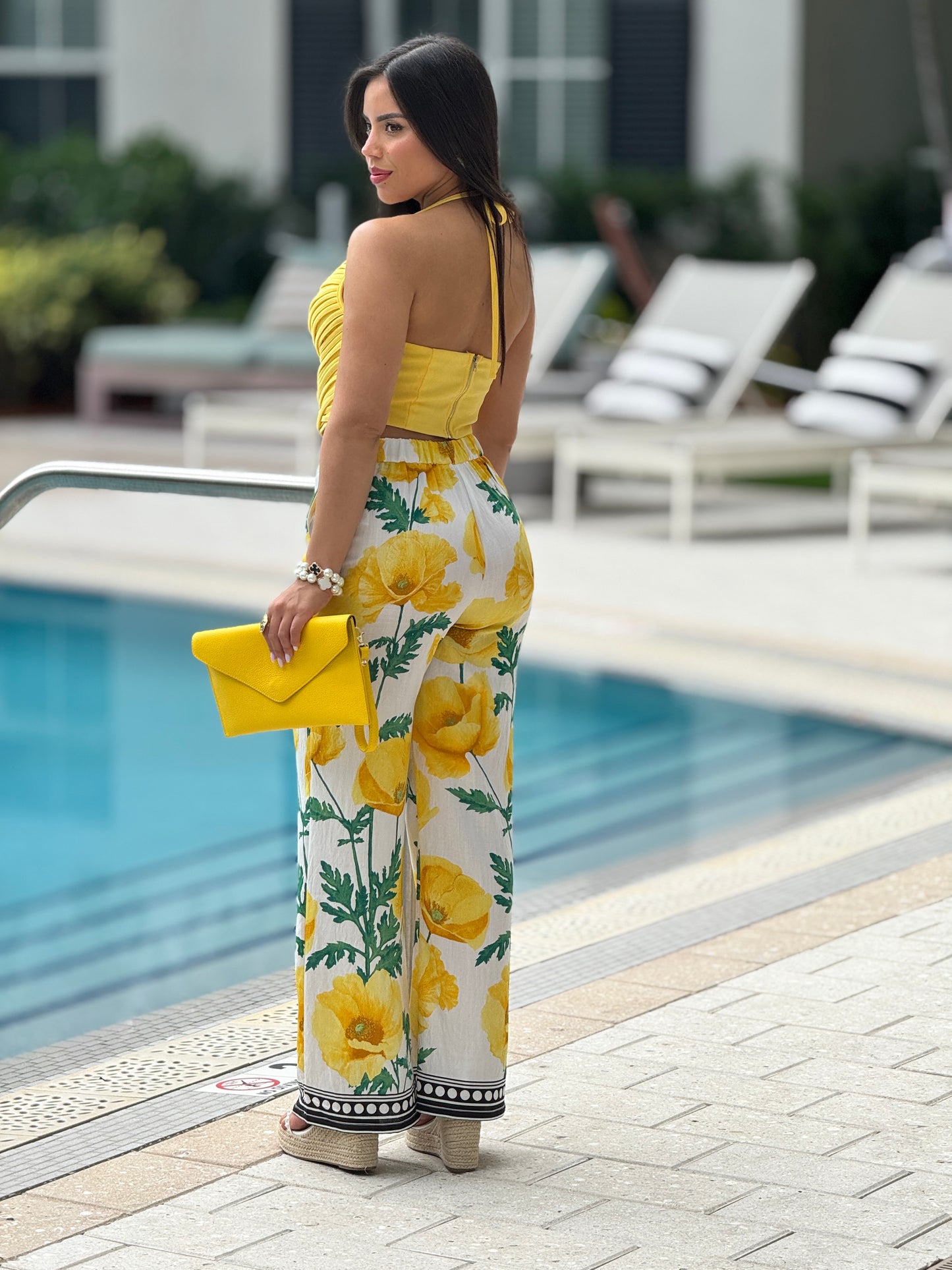 Milka Yellow Flower Pants