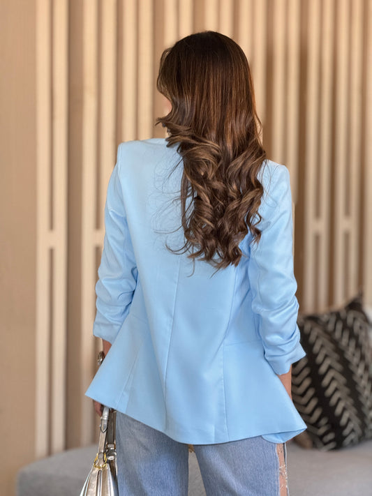 Ovianca Blue Blazer Top