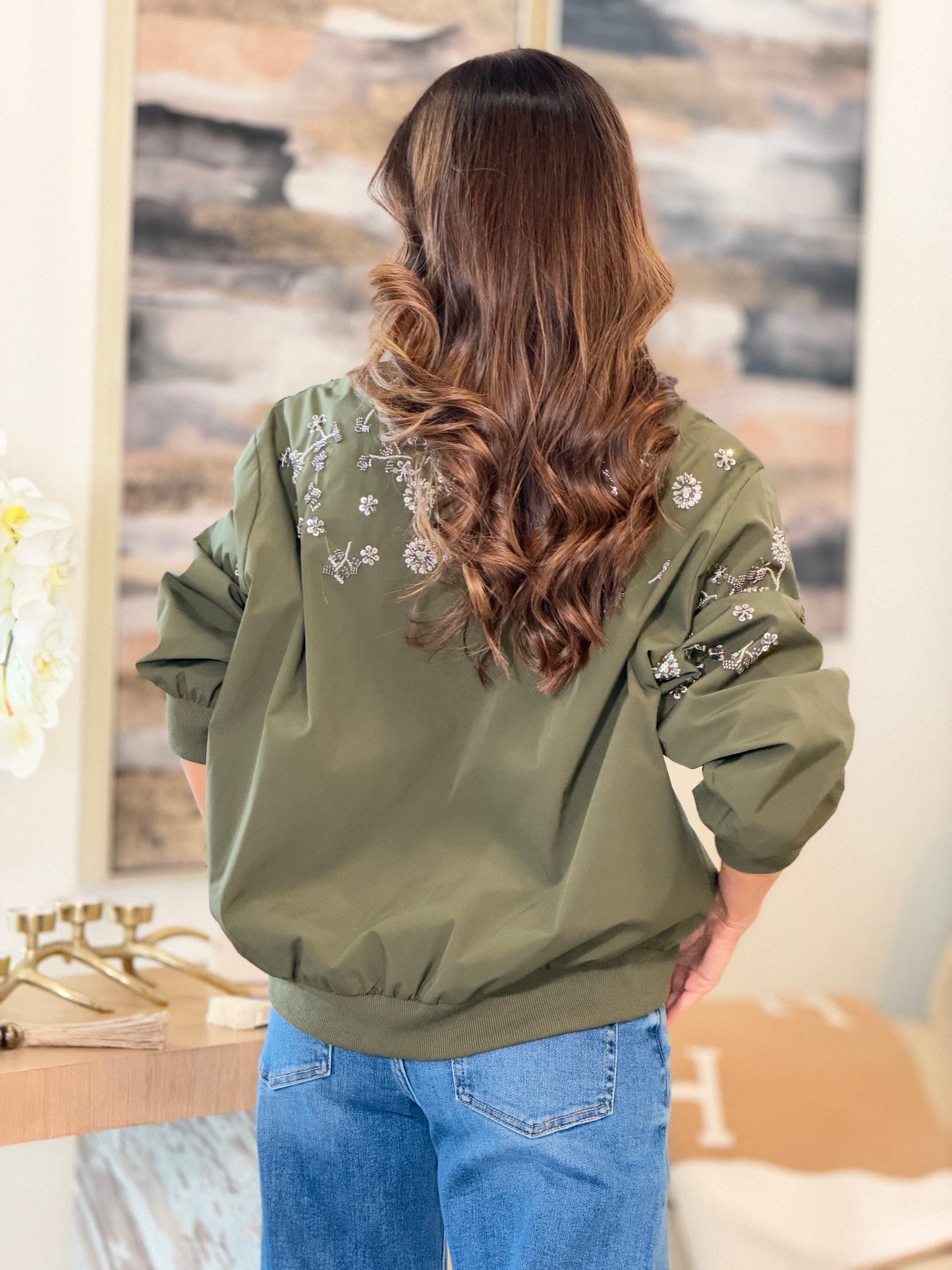 8211 Green/Silver Jacket Top*