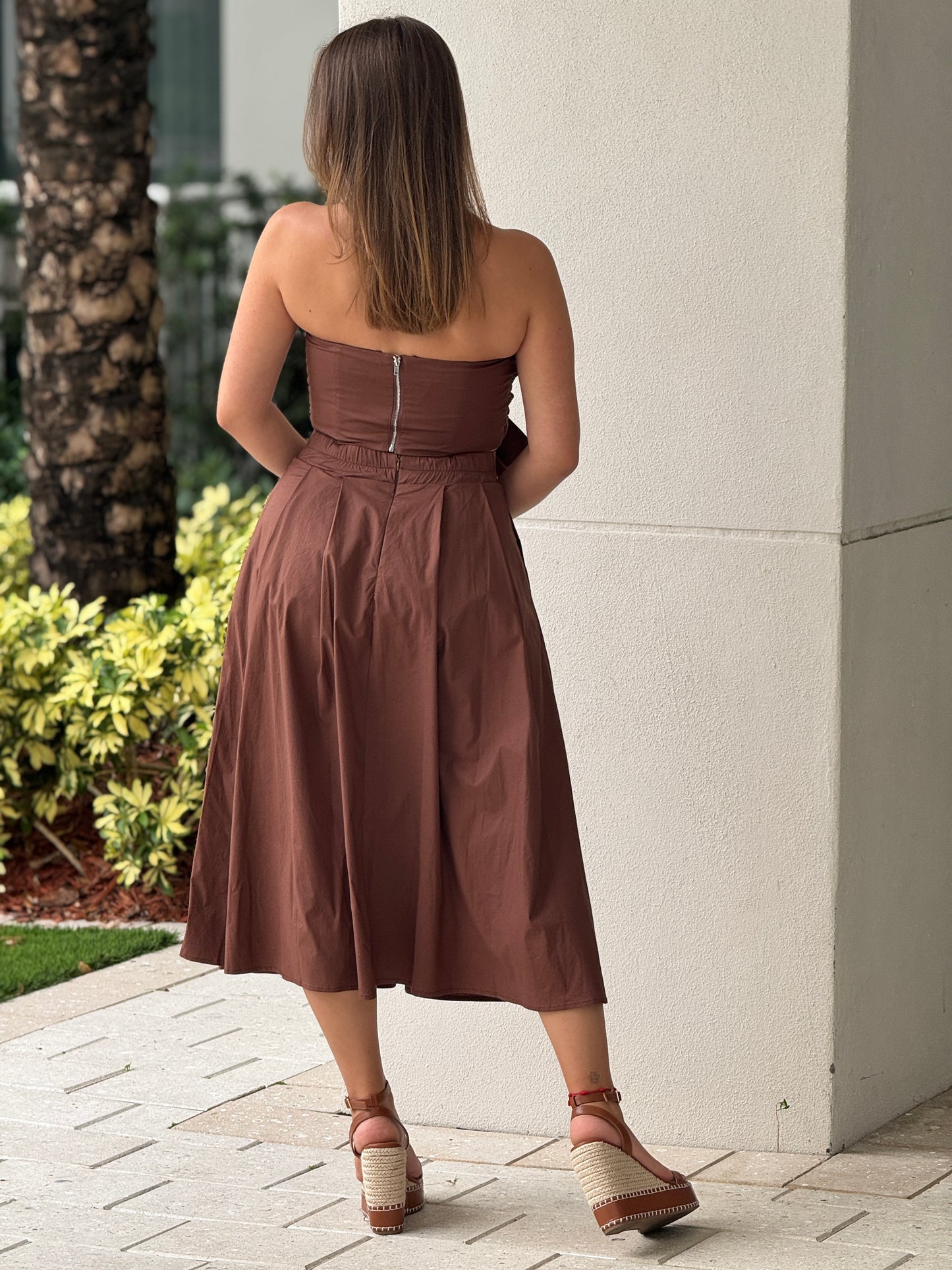 Amara Brown Skirt Set