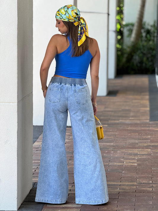 Dani 3D Blue Flowers Jeans