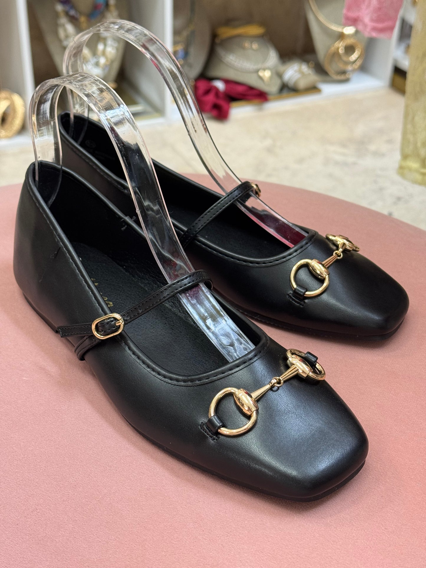 Gigi Black Ballerina Flats