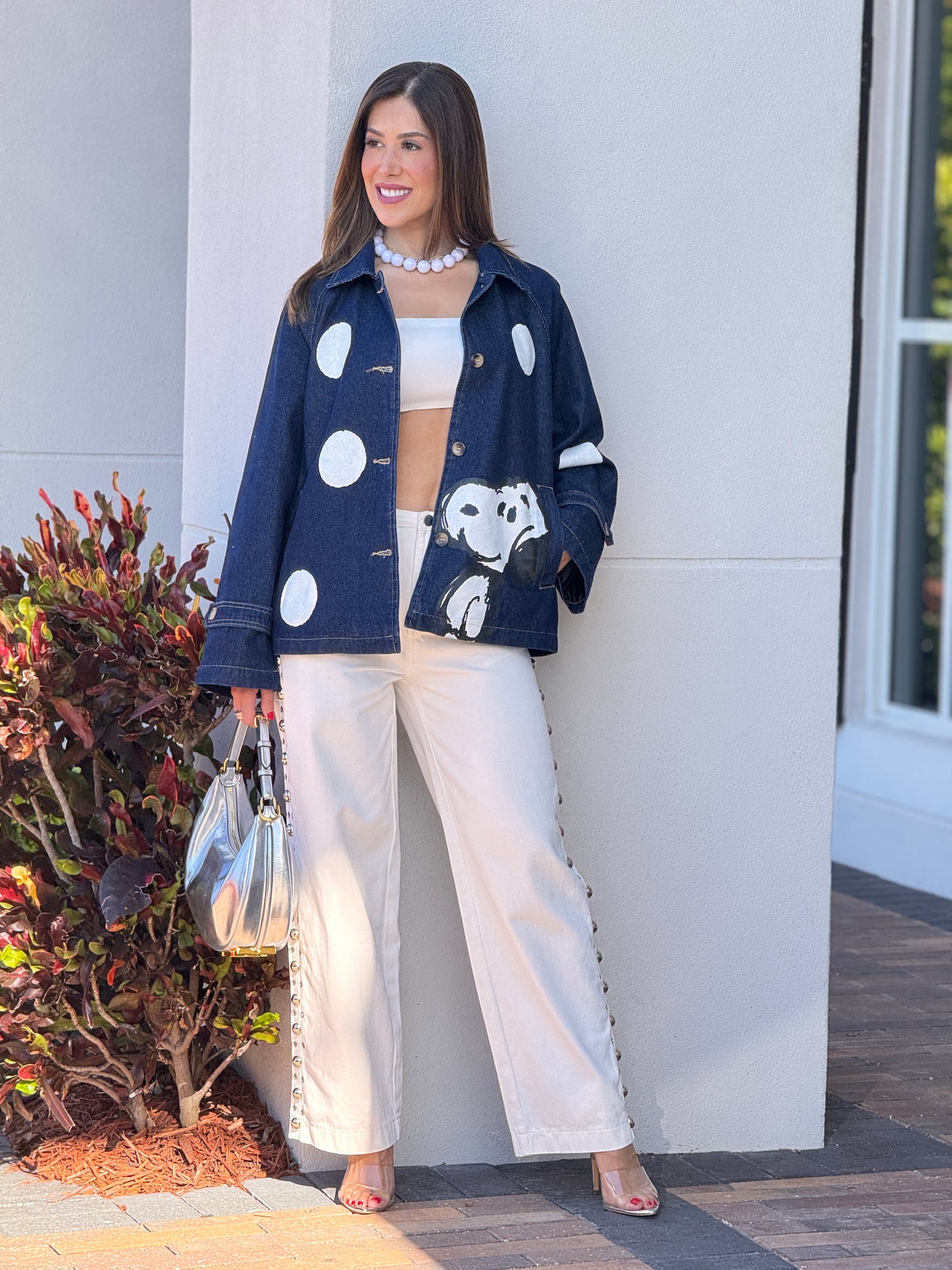 Twelve White Denim Spheres Silver Jeans