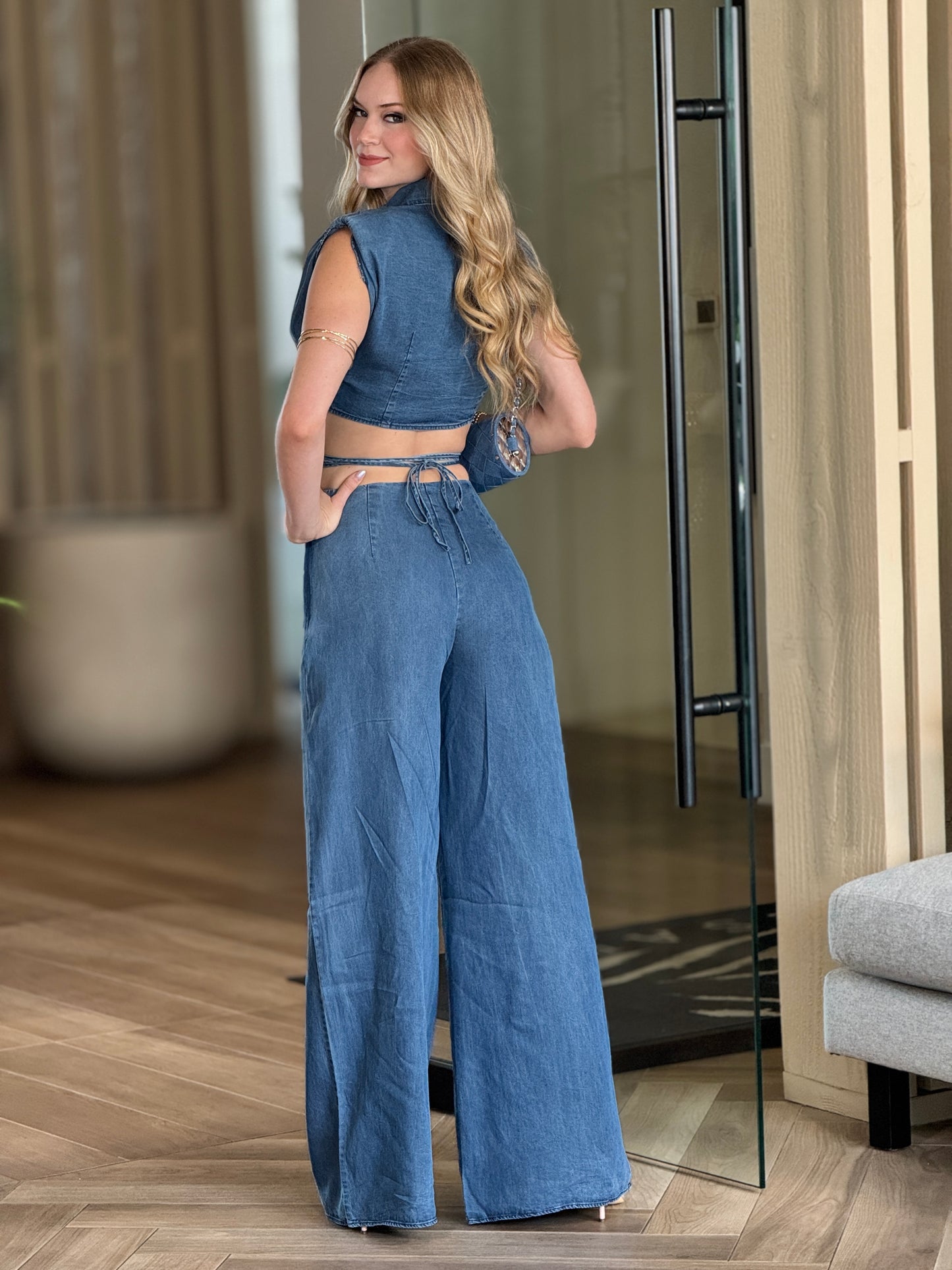 Sangria Denim Strings Set