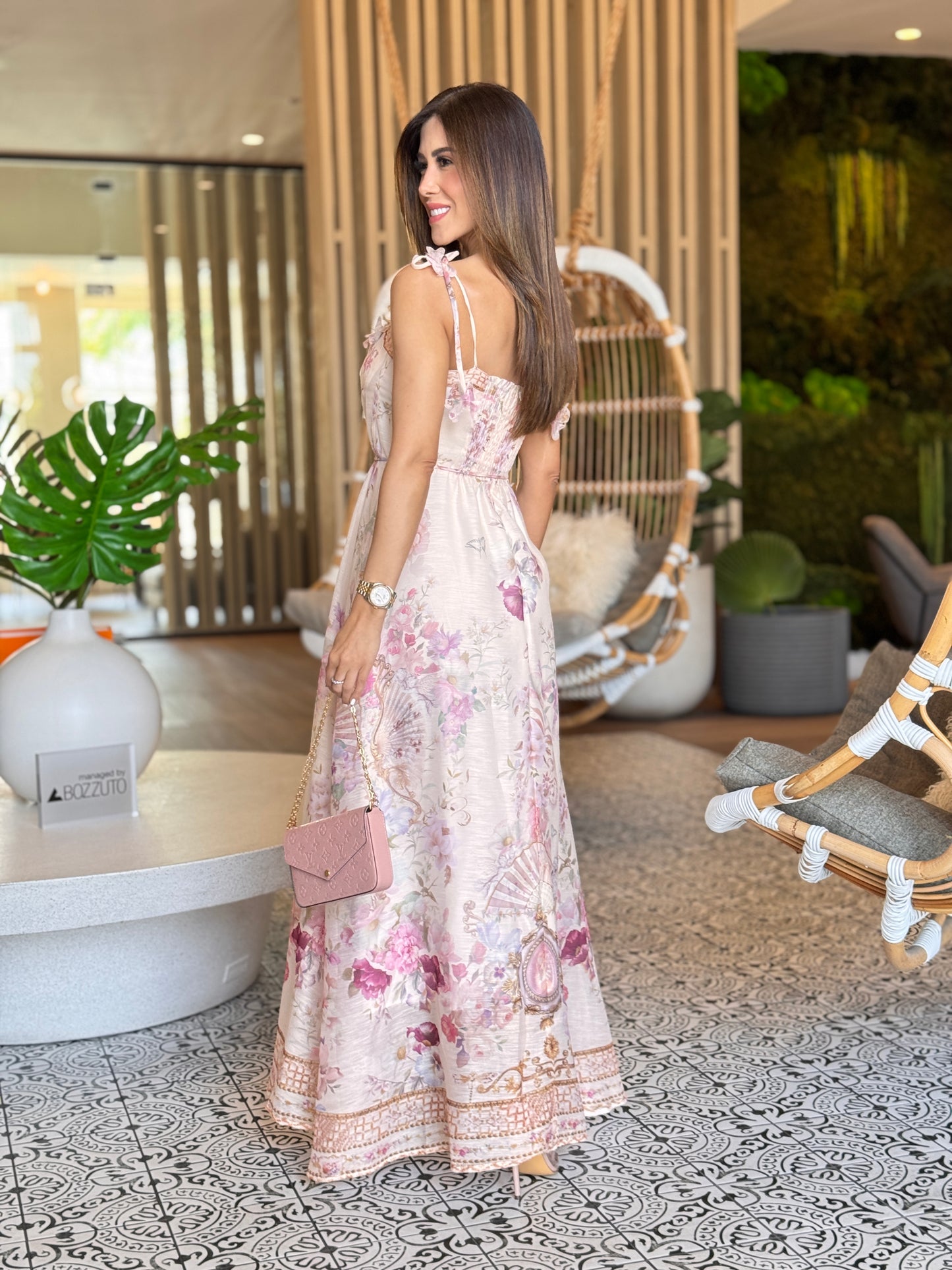 Gardenia Baby Pink Floral Dress