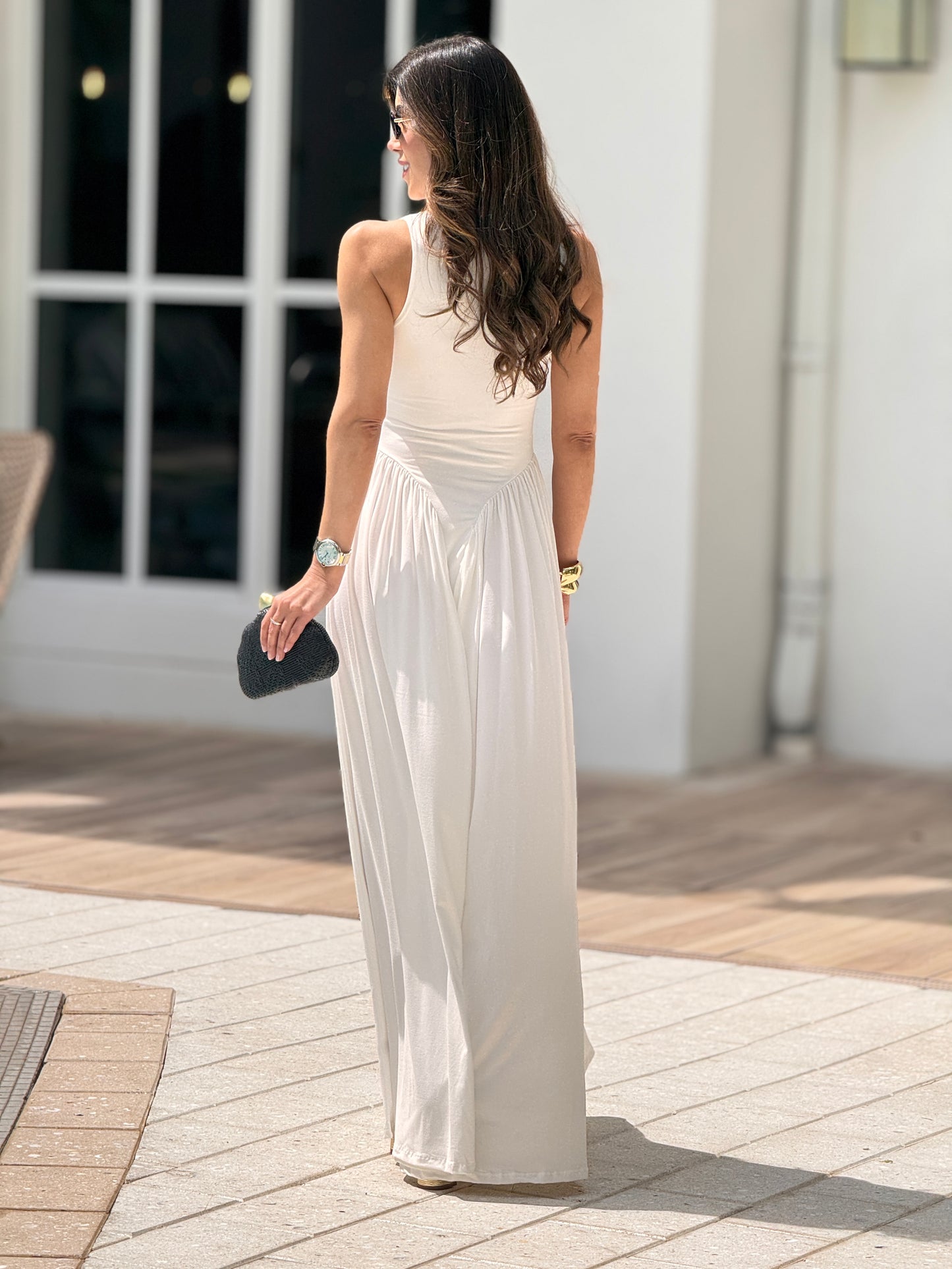 Signature White Cotton Maxi Dress