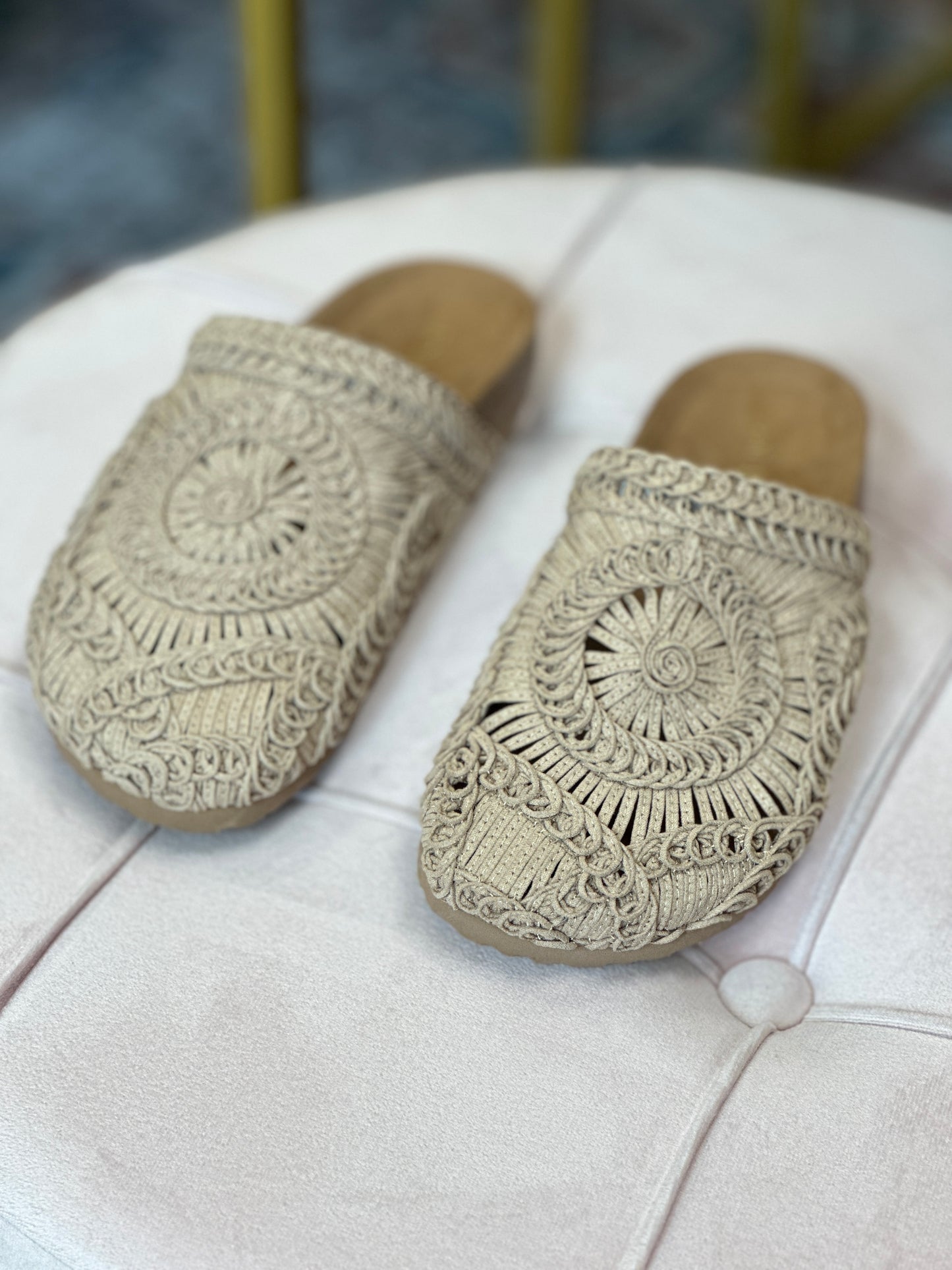 Champion Beige Mules Shoes