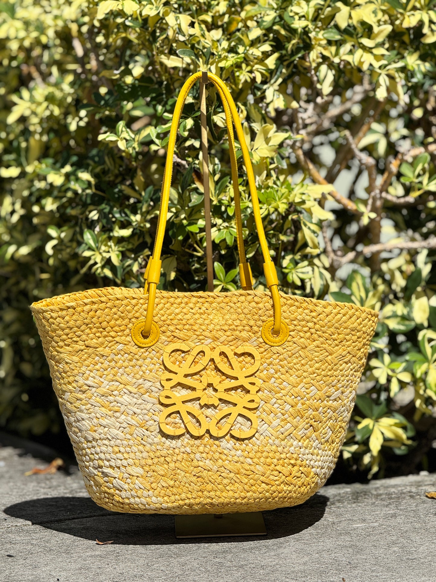 Lore Yellow Raffia Bag