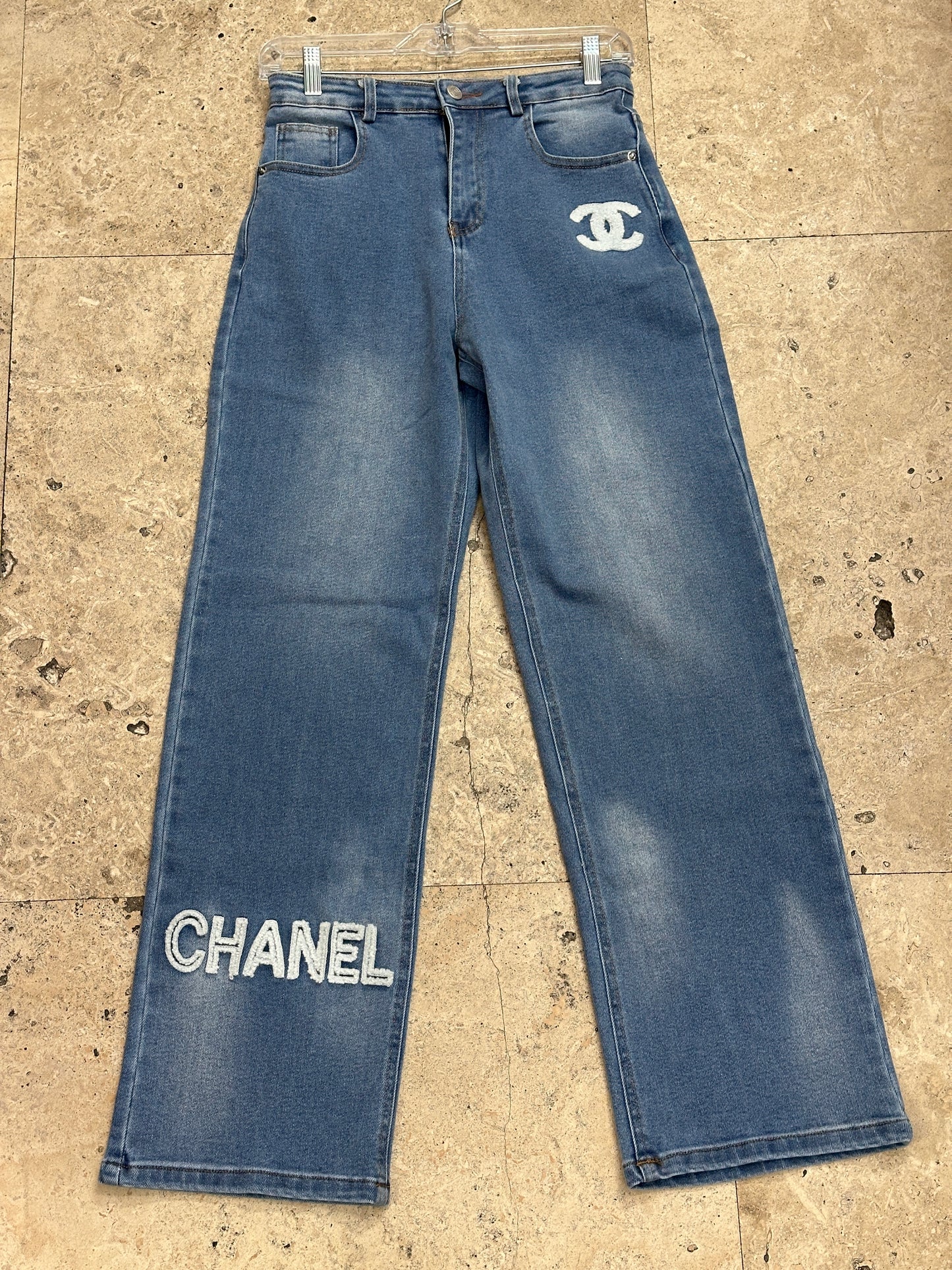 Cece White Logo Jeans