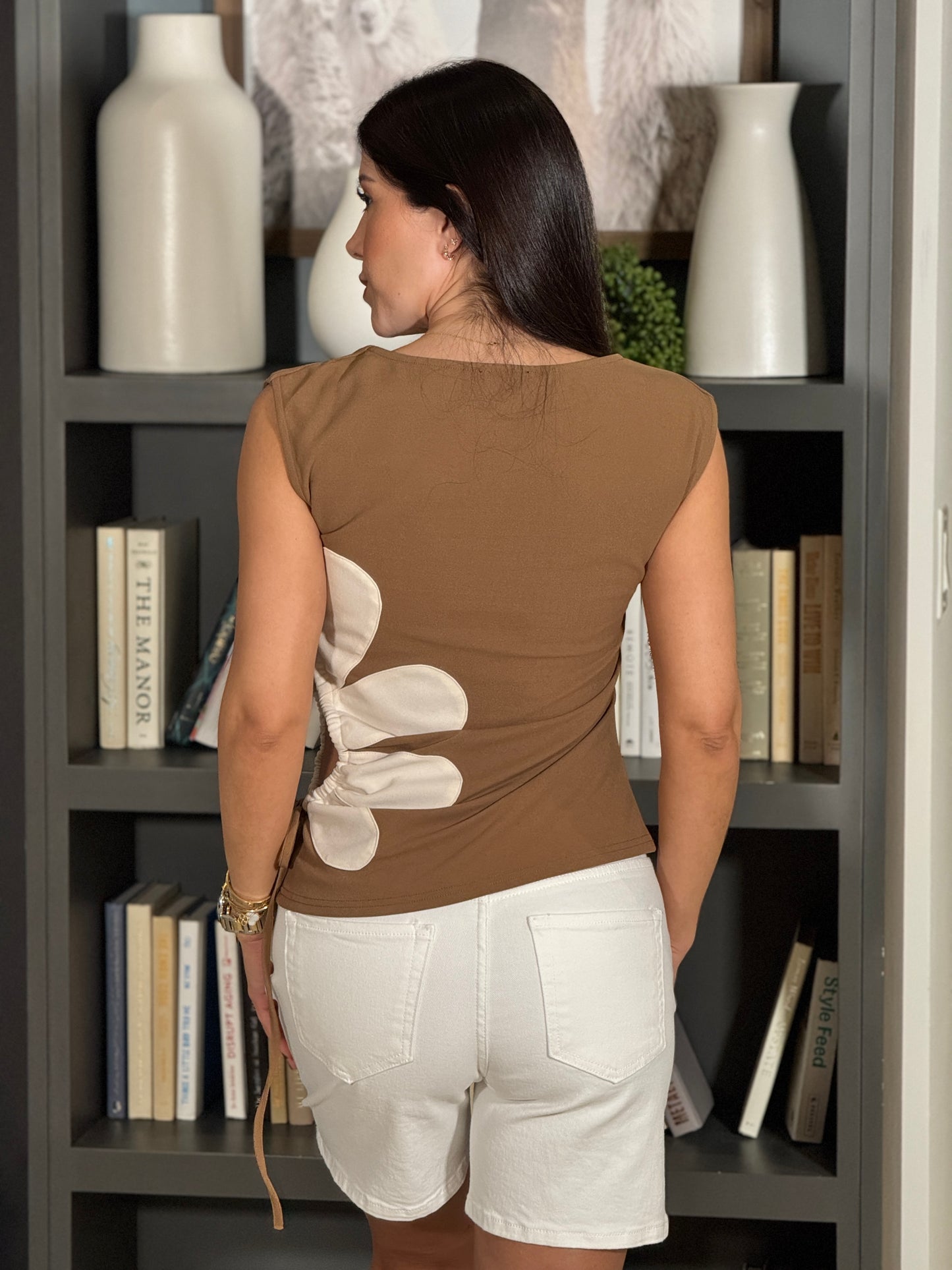 Milka Brown Flower Top
