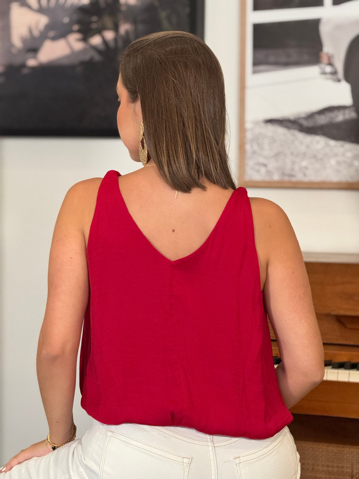 Naked Red Bubbles Top