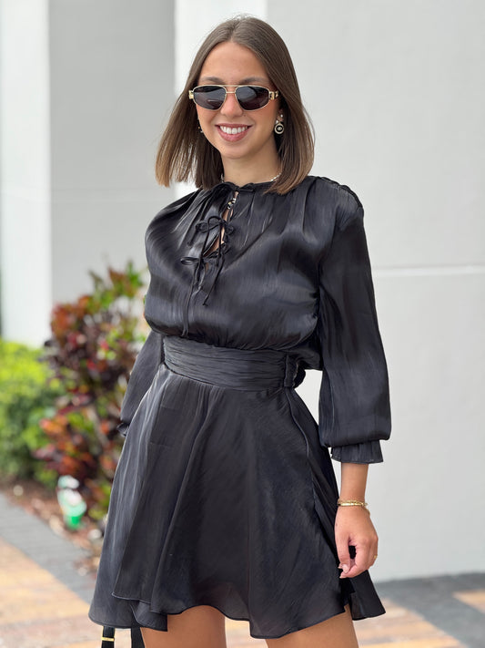 Akira Black Chiffon Dress