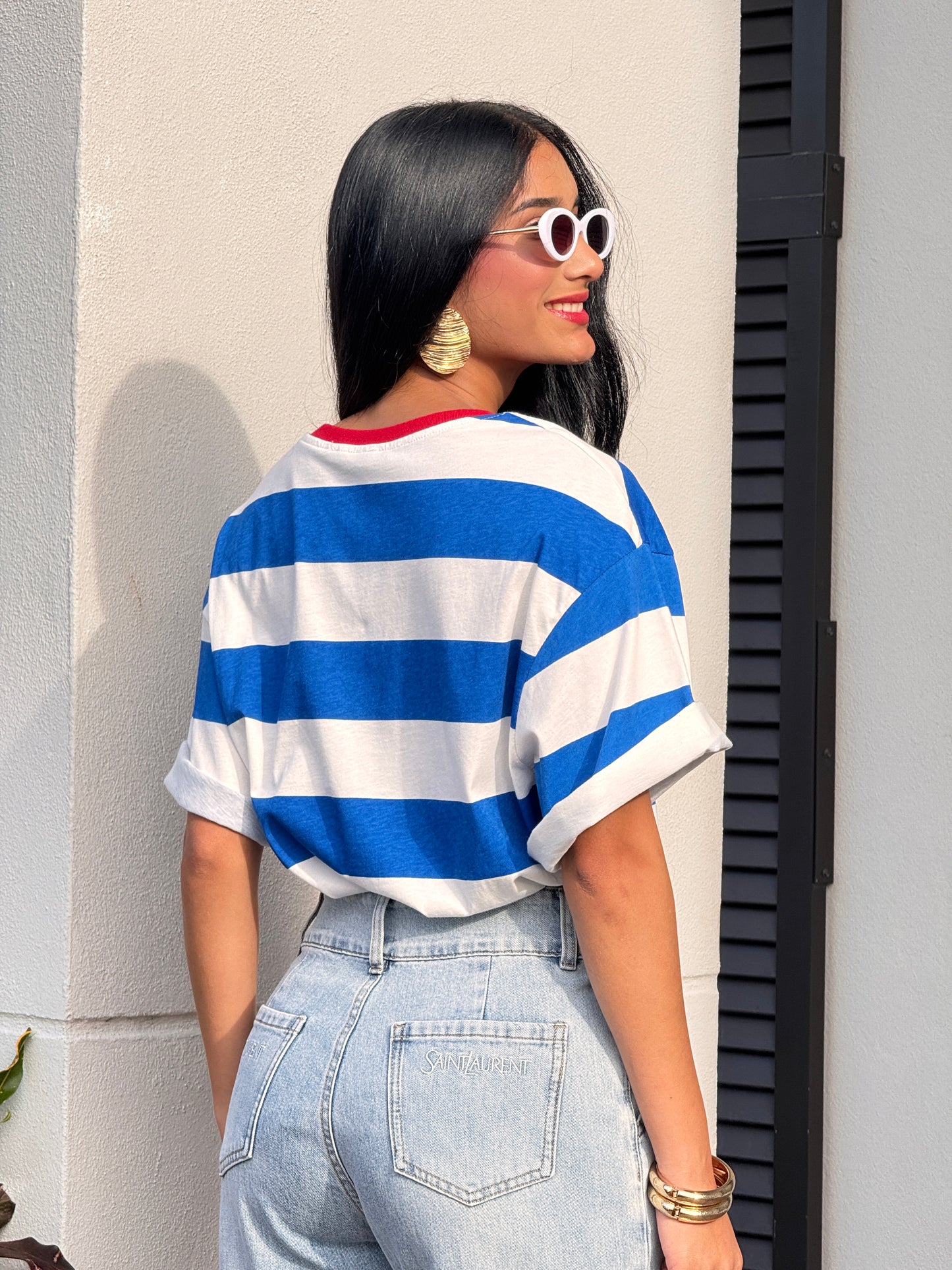 Club Blue/White/Red Lines T-Shirt