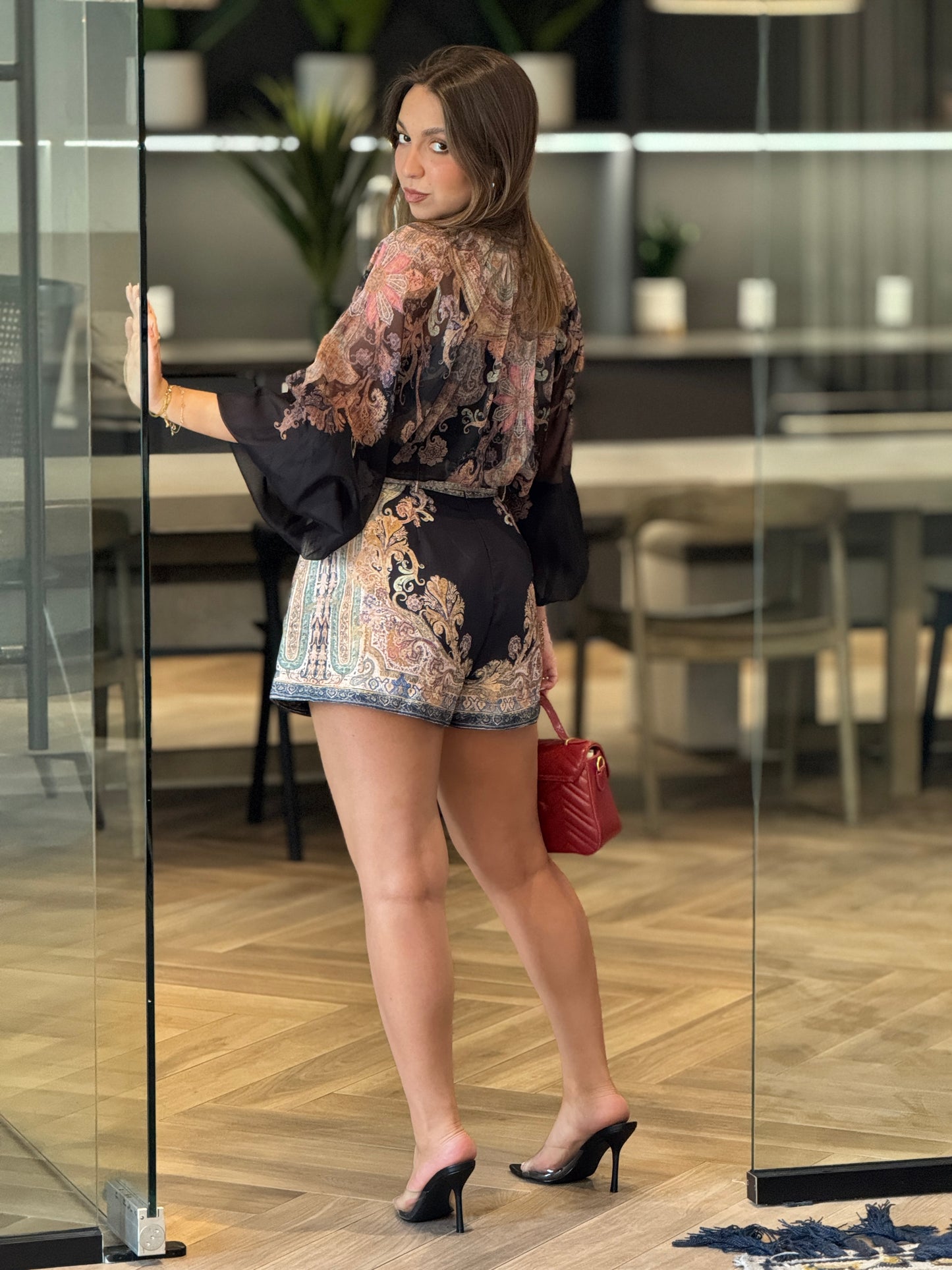 Josefa Boho Black Short Set