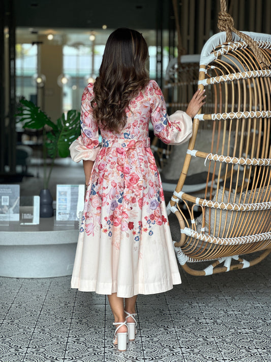 Gardenia Pink Floral Dress