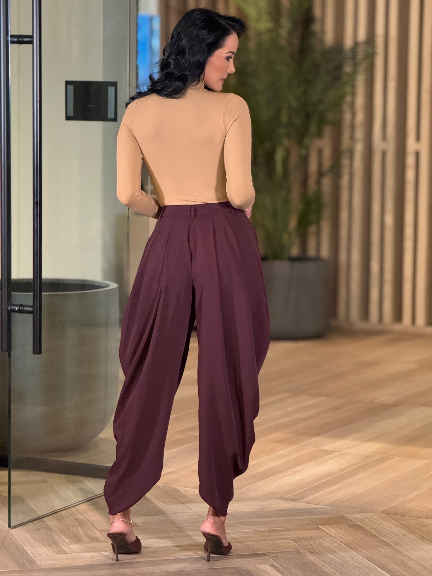 Jasmine Burgundy Bombache Pants