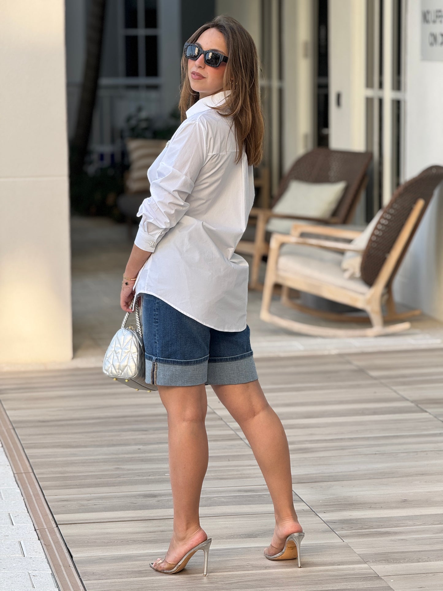 Marie White Bow Shirt