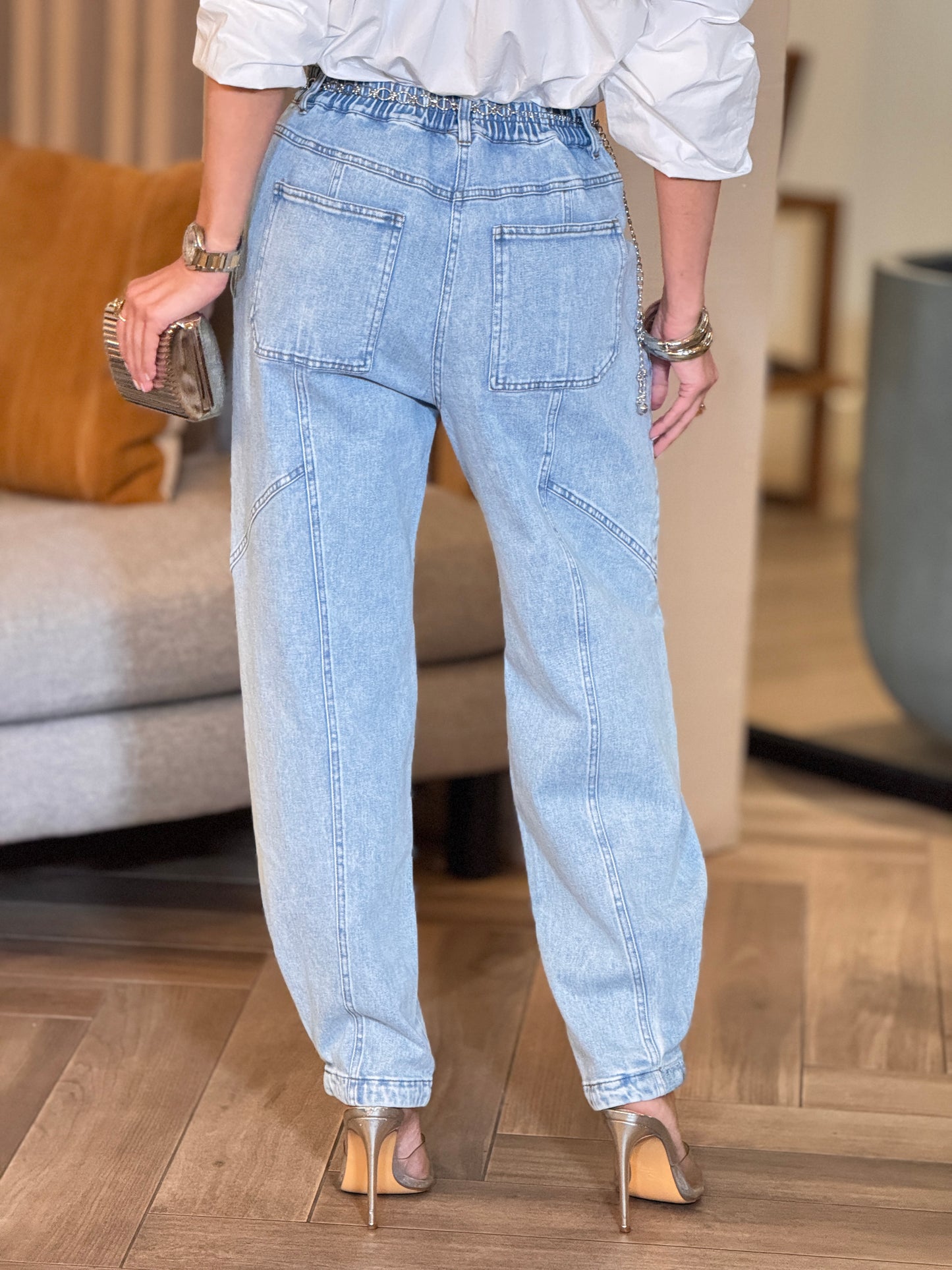 Hershey Denim Barrel Pants