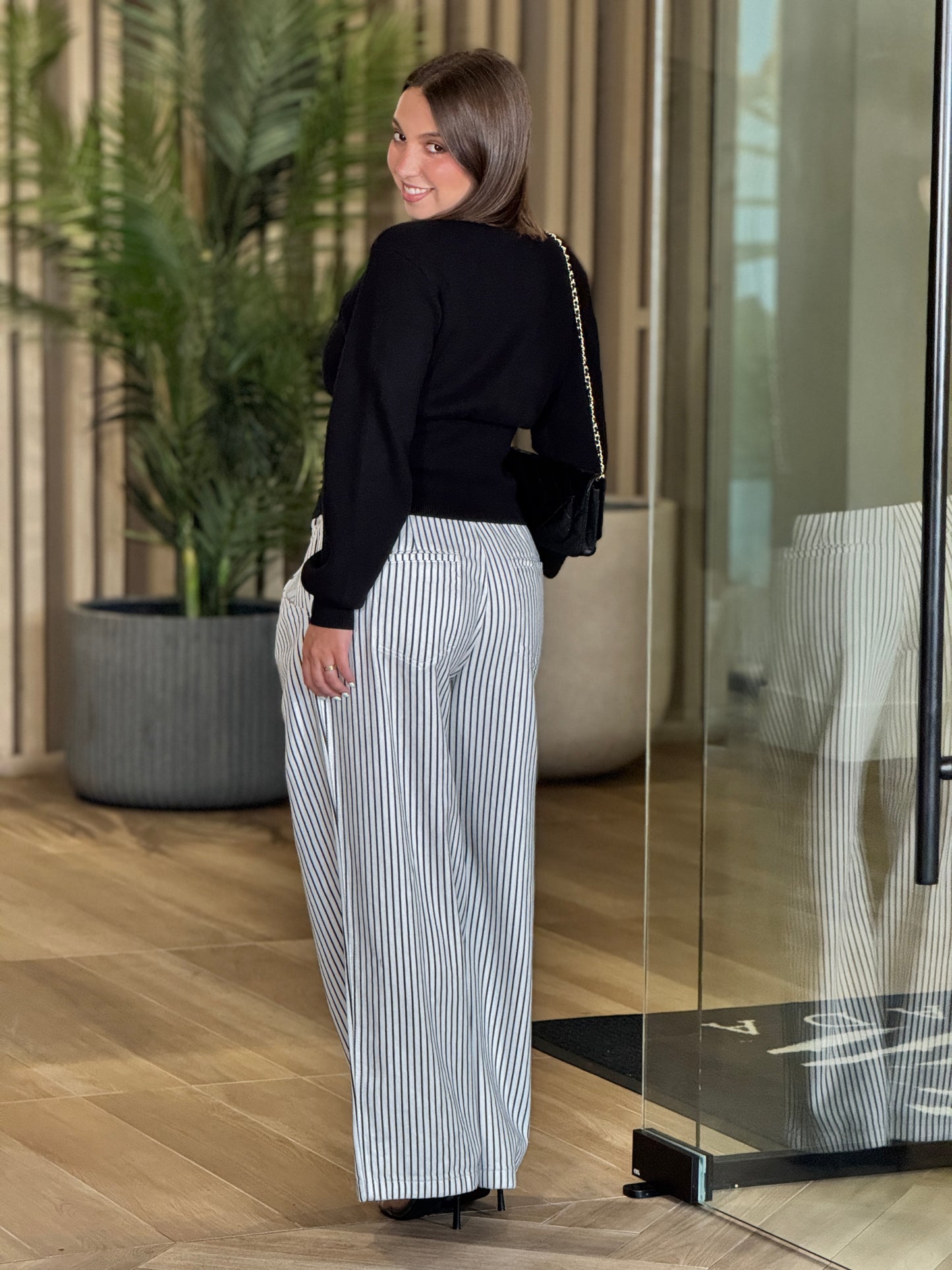 Amber white Lines Jeans