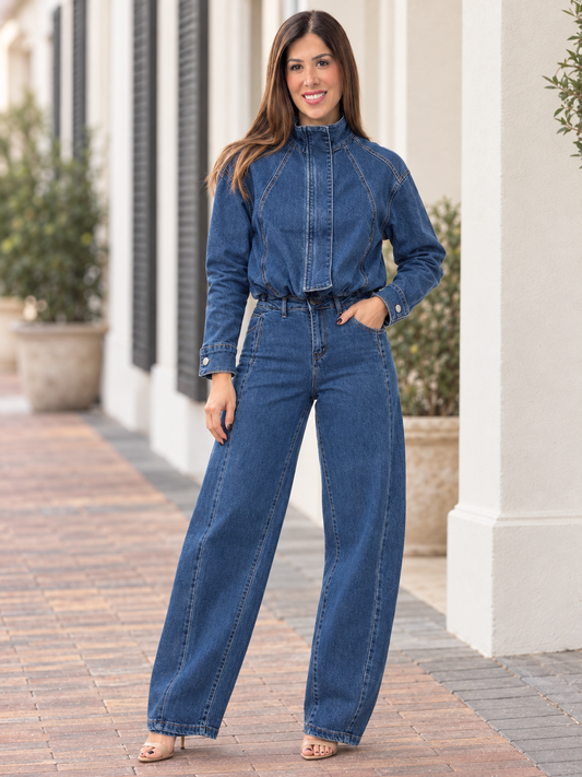 Tennie Mid Denim Bubble & Barrel Set