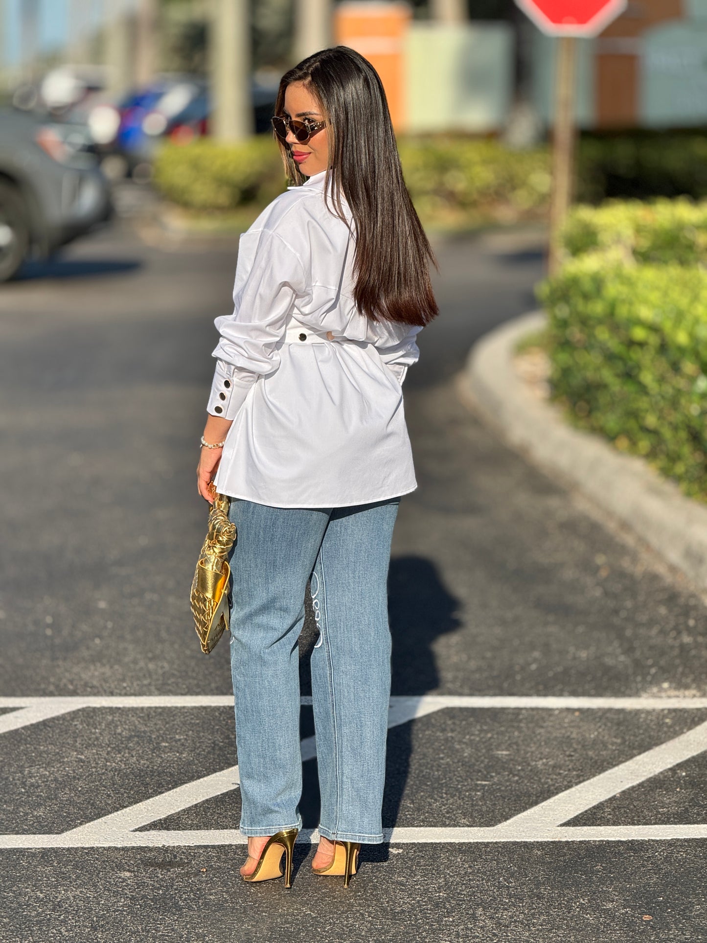 Amanda White Gold Shirt