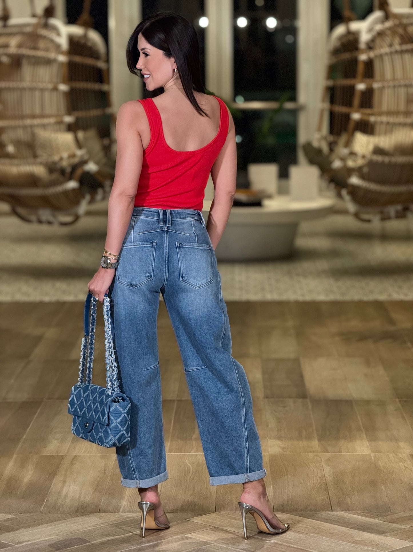 Angelica Red Buckle Bodysuit