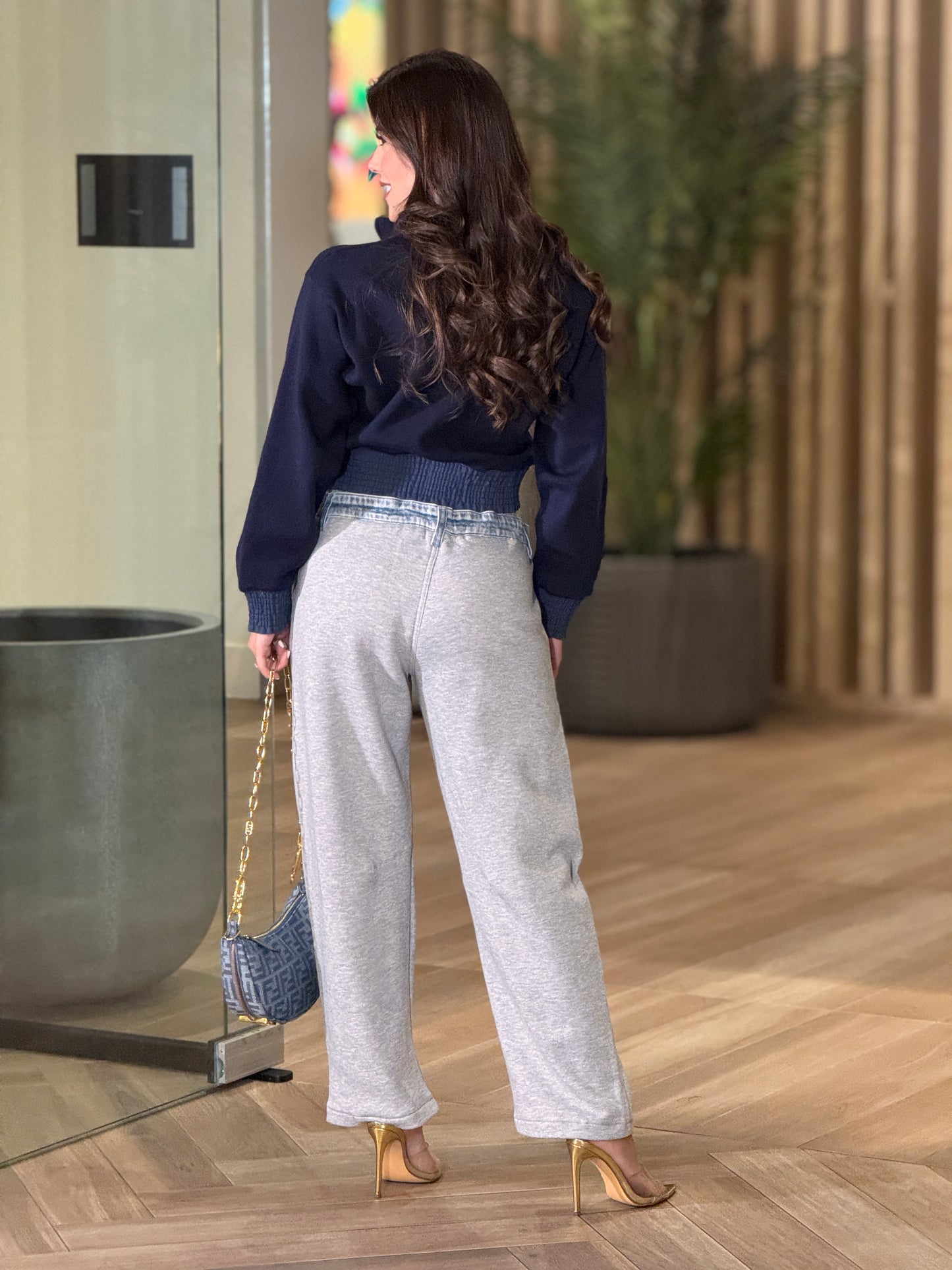 Risen Denim/Gray Sport Pants