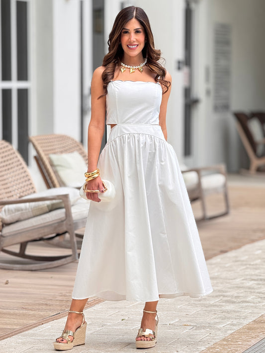 Jealousy White Midi Dress