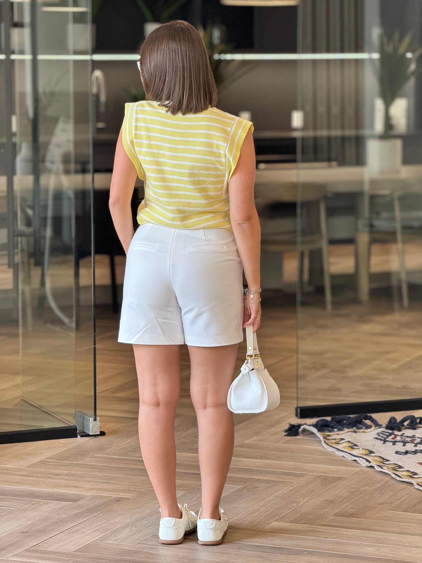 Strut Yellow Lines Knitted Top