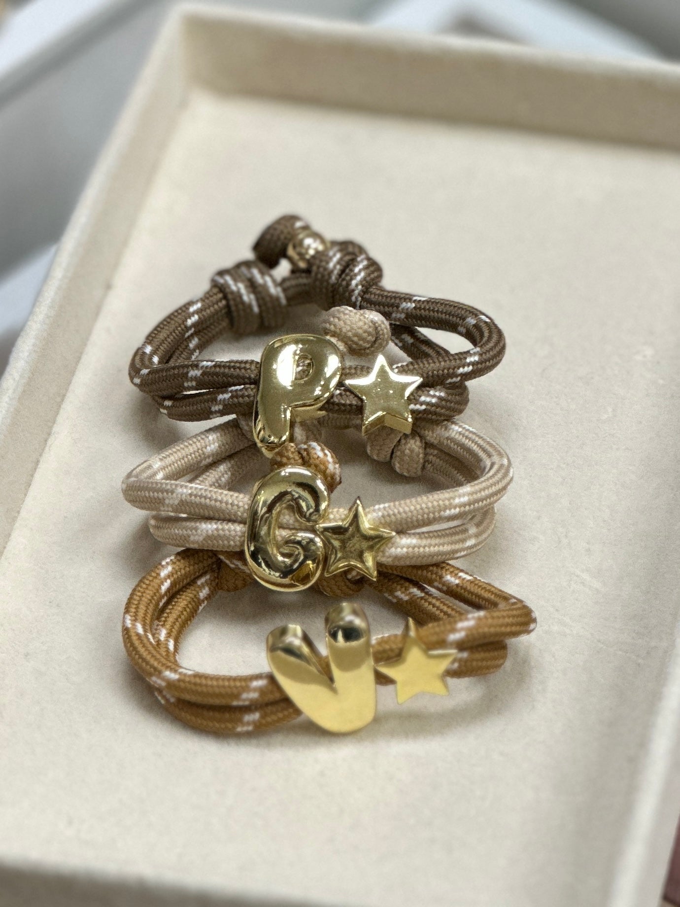 Pulceras Cordon Inicial + Estrella